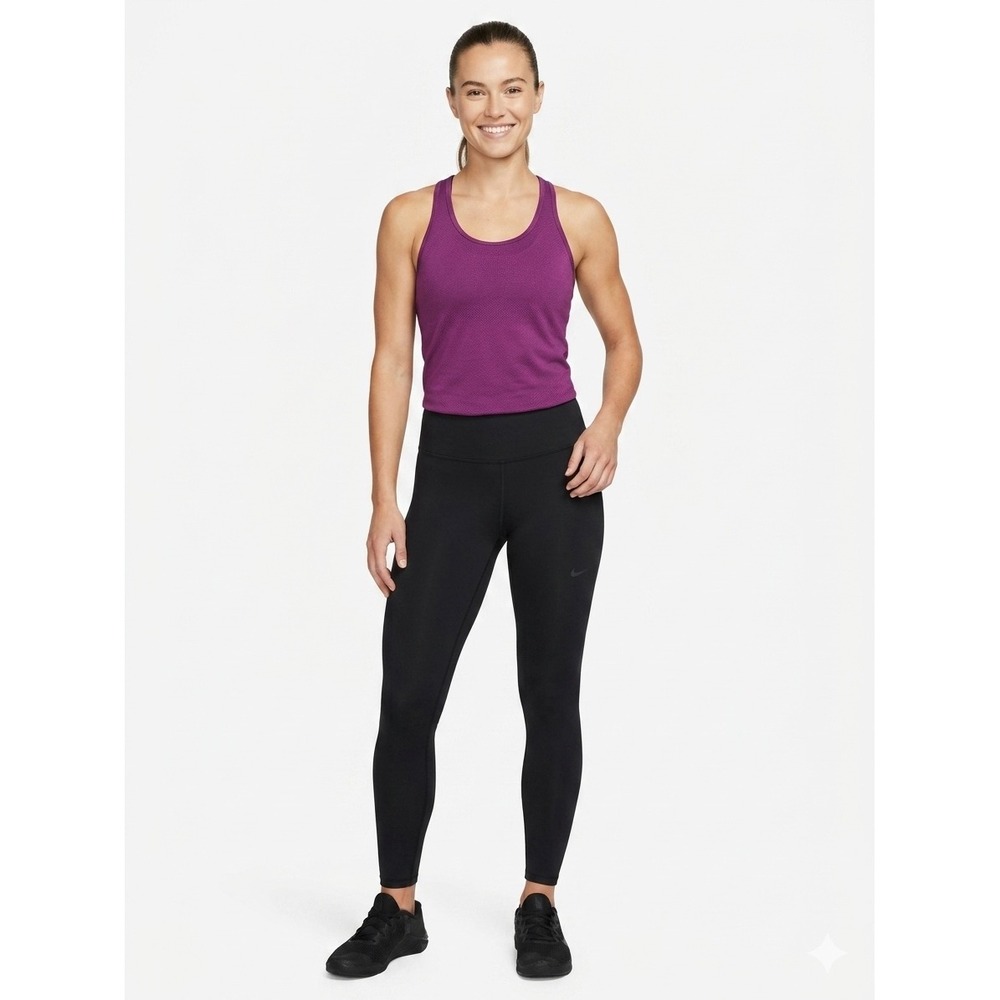 Nike Dri-FIT Womens Racerback Training Tank Top Purple Small Workout Gym Shirt